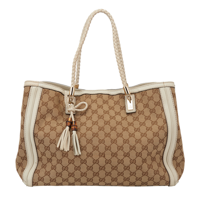 GG Bella Tote, &pound;550, Handbags, Beige, Canvas, Front view